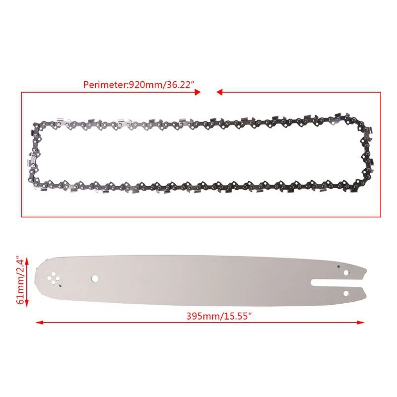 Promotion! 1 Set 16 Inch Durable Guide Bar And 3/8 LP 50DL Saw Chain For STIHL MS170 MS180 MS250 Chains Accessories |