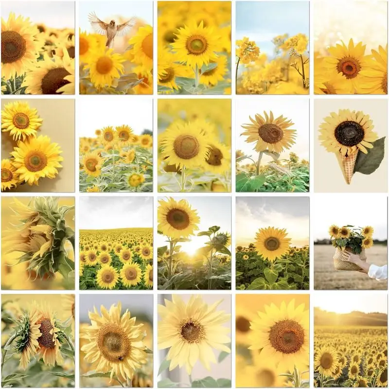 

GATYZTORY Paint By Number Sunflower Diy Frame Picture By Numbers Wall Art Unique Gift Handpainted For Living Room