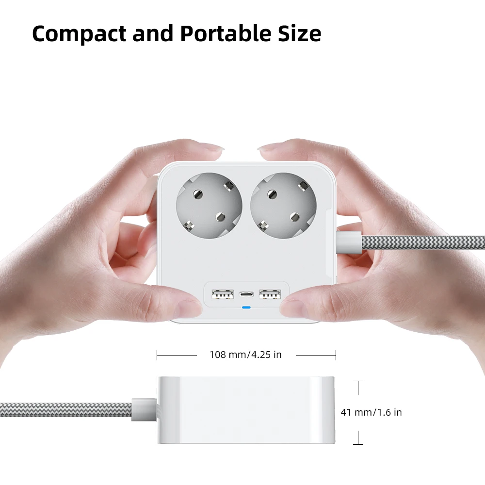 Сетевой удлинитель с удлинителем и портами USB Type-C | Электроника