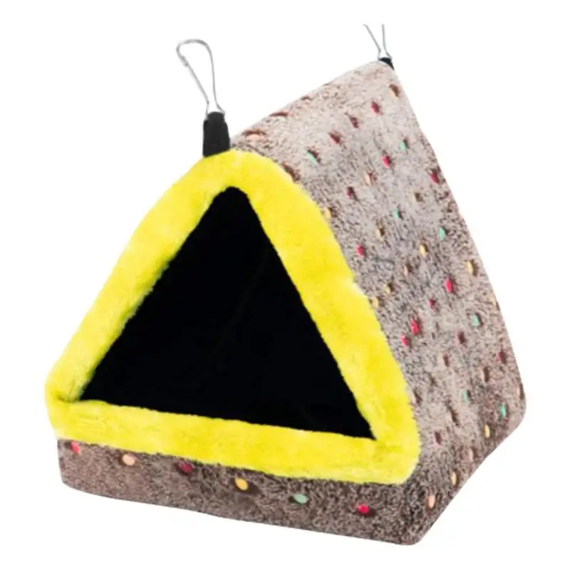 

Parrot House Soft Plush Hammock Hang On Cage Parrot Winter Warm Bed Pet Toy Pouch Cotton Bed For Macaw Hamster Budgies Eclectus