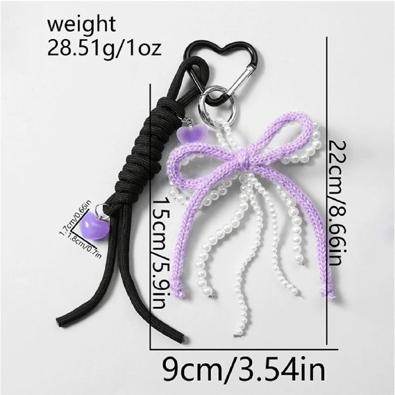 Модный брелок из искусственного жемчуга с бантом стильный для рюкзака