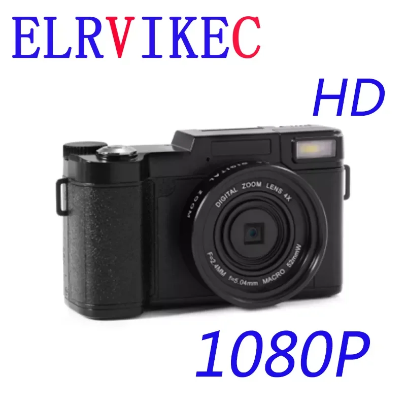 

NEW2023 ELRVIKEC 24MP Half-DSLR Professional Digital Cameras with 1080P Telephoto Fisheye & Wide Angle Lens Macro