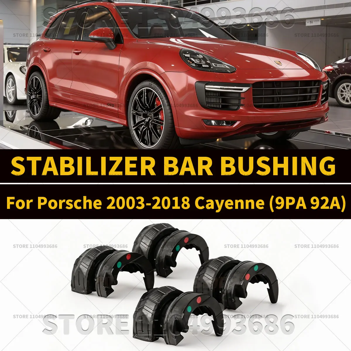 Фото Для Porsche Cayenne 2003-2018 (9PA 92A) Втулка стабилизатора OEM 95534379261 95534379260 7L0411313K 7L8411313B №3