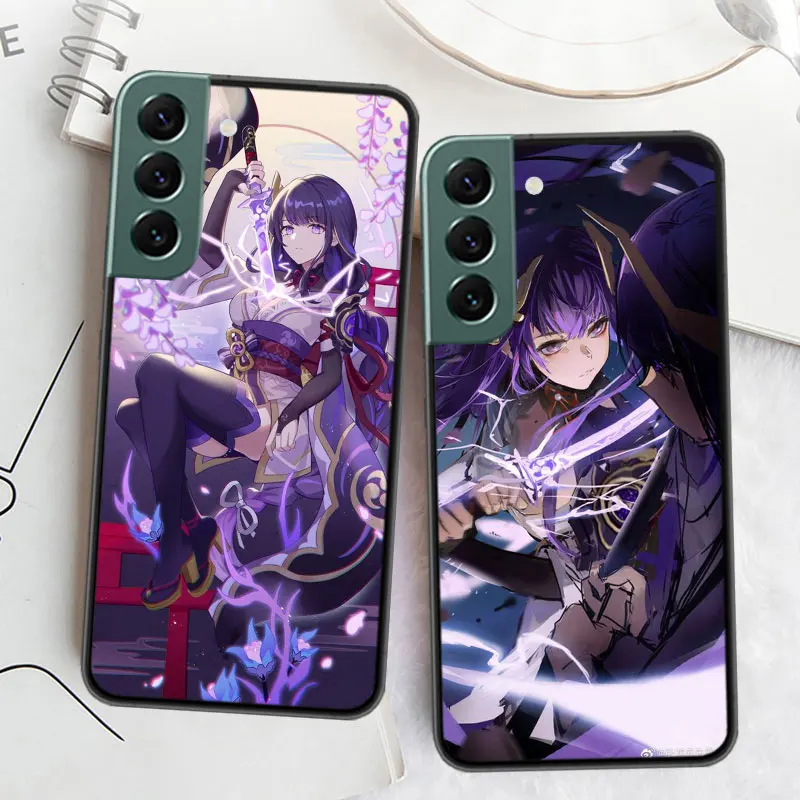Популярный чехол для телефона Genshin Impact Raiden Shogun Samsung S8 Galaxy Note 20 Ultra 10 Lite 9 8 M12 M21 M30S M31 M32