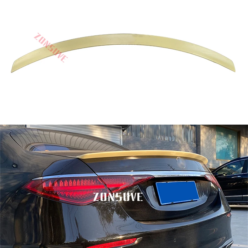 

Use For Mercedes Benz S Class W223 2020-2022 Year Spoiler Black Carbon Fiber Rear Wing Factory Style Sport Accessories Body Kit