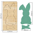 8 см и 20 см Декор кролика своими руками Новинка 2022 деревянный высекальный шаблон режущая форма деревянная форма для скрапбукинга