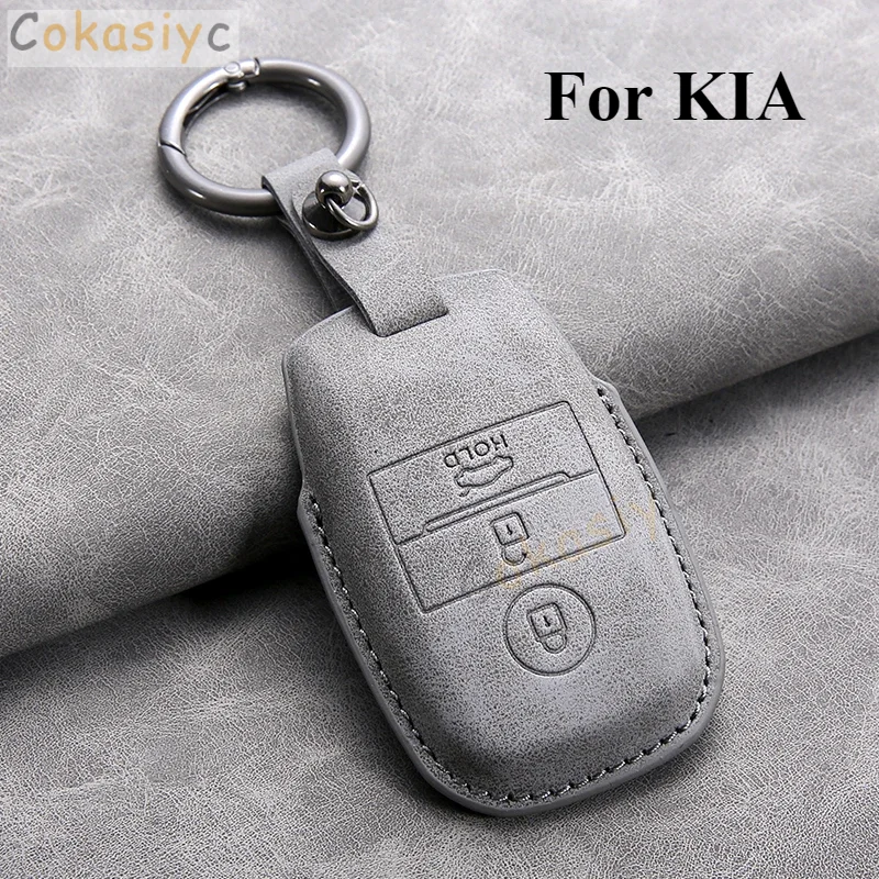 3-кнопочный кожаный чехол для дистанционного ключа автомобиля KIA RIO 5 Sportage Ceed Cerato K3