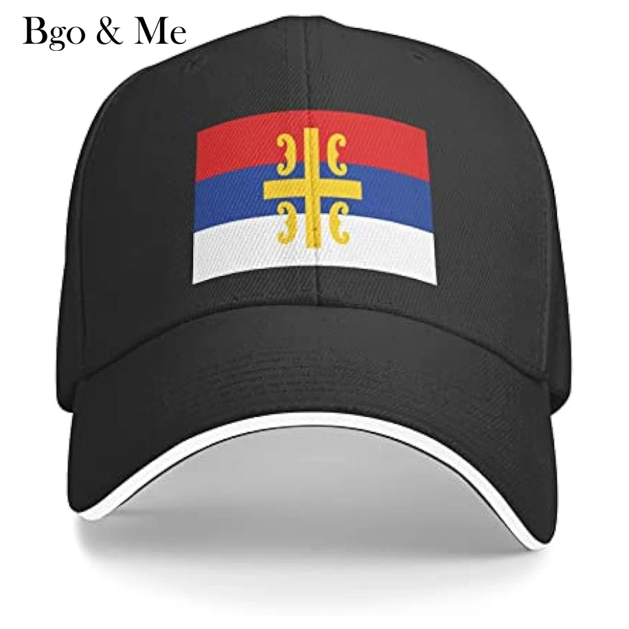 

Flag of The Serbian Cross Unisex Baseball Cap Fits Men Women Adjustable Dad Hat Sandwich Bill Cap