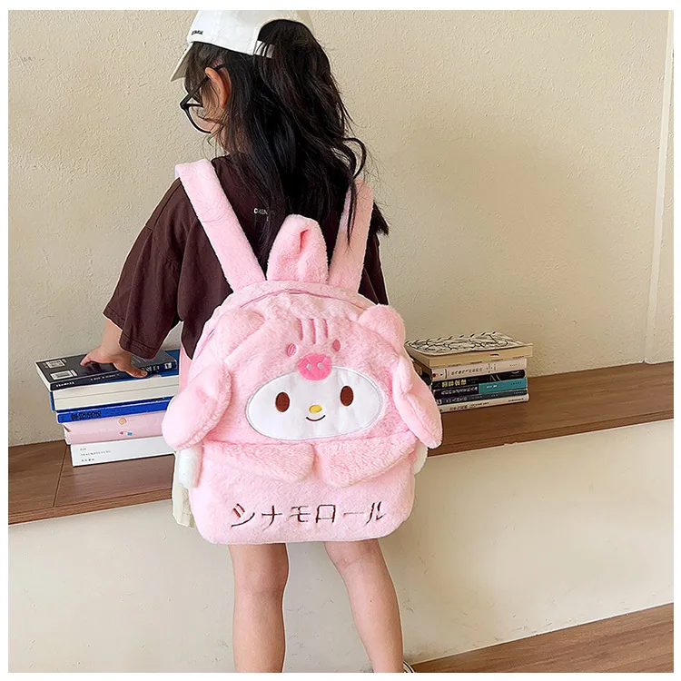 Фото Модный повседневный рюкзак Sanrio Kuromi для студентов, вместительная сумка через плечо My Melody, школьная сумка Cinnamoroll, подарок для девочек №2