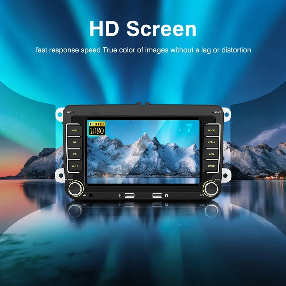 Автомобильный радиоприемник для VW Volkswagen Skoda Octavia Golf 5 6 Touran Passat B6 Polo Jetta 2 Din