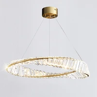 luxury ceiling chandelier lamp crystal pendant light bedroom dining room lamp modern ring light indoor lighting lampara techo