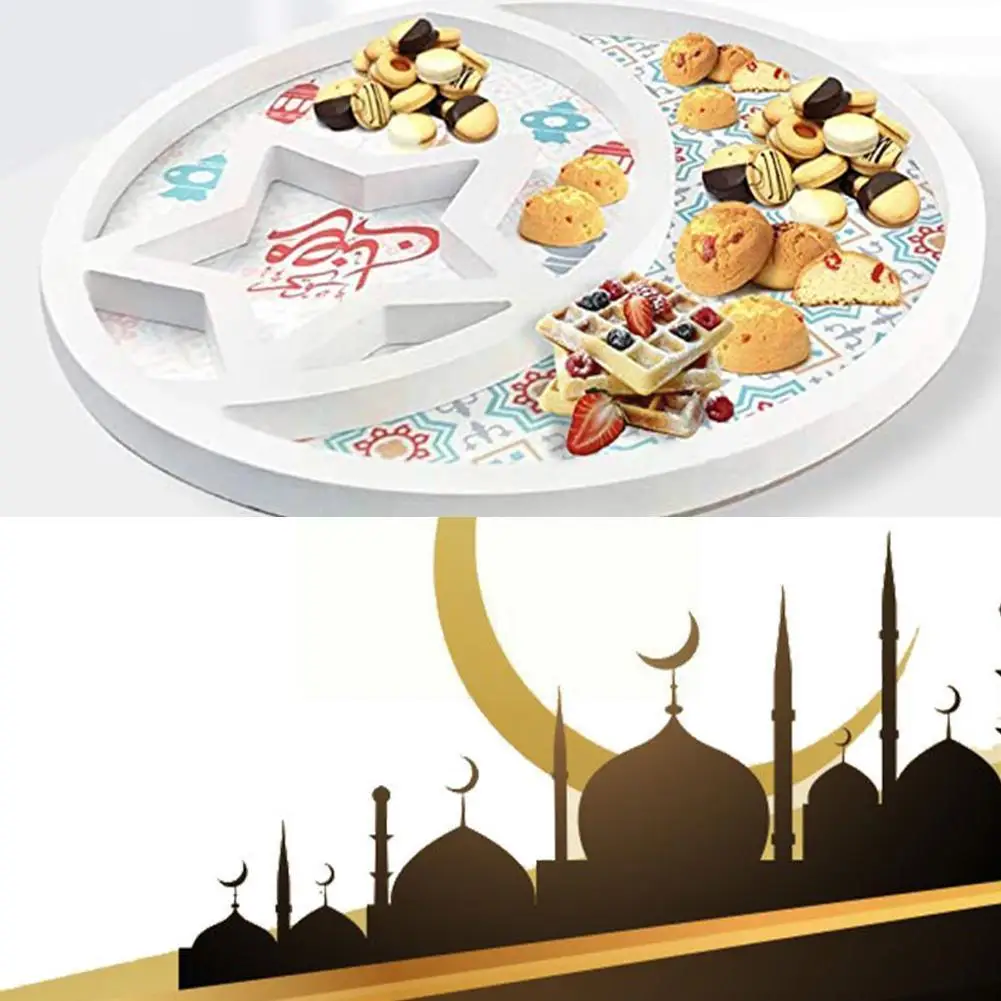 

Новый идентификационный поднос, искусственная звезда, поднос для мусульманской вечеринки, 3 цвета, Z4X7