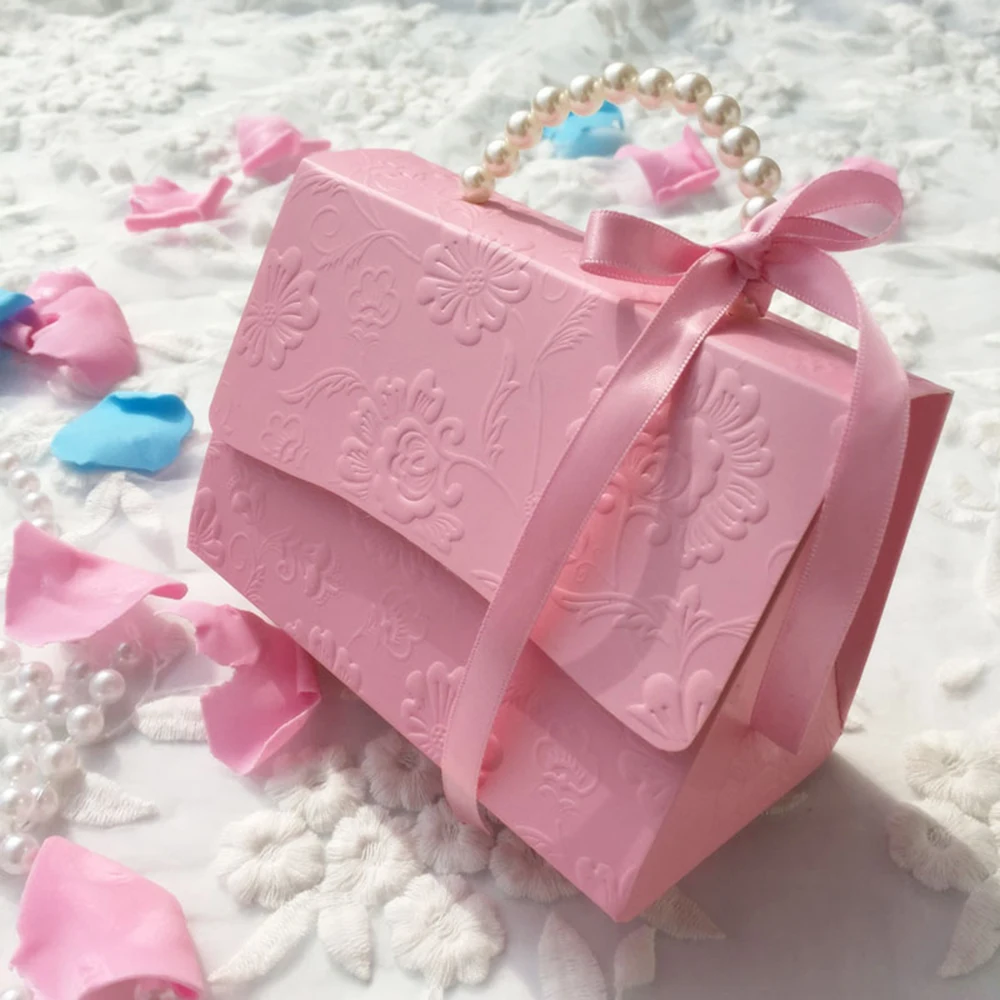 

10Pcs/lot Portable Party Wedding Favor Gift Boxes Chocolate Treat Candy Bag Gift Baby Shower Birthday Party Decoration Supplies