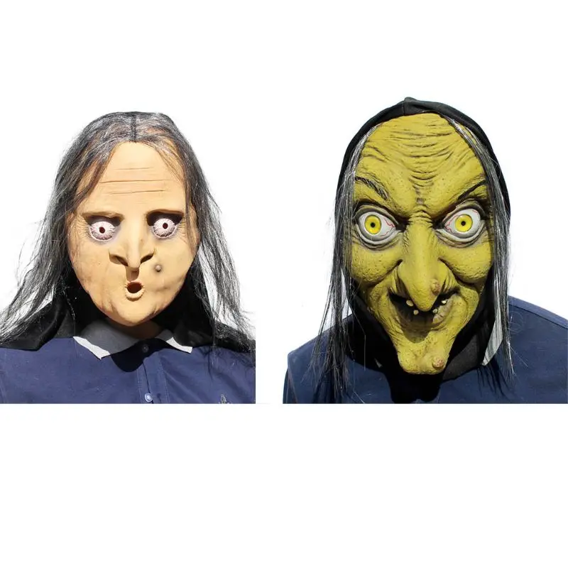 

Halloween Scary Witch Headgear Novelty Costume Party Head Mask Non-toxic Environmental Friendly Cosplay Decoration Party