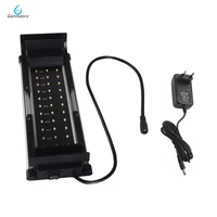 20 40cm 8w aquarium led lighting fish tank light lamp with extendable brackets 24 white and 12 blue leds fit for decro