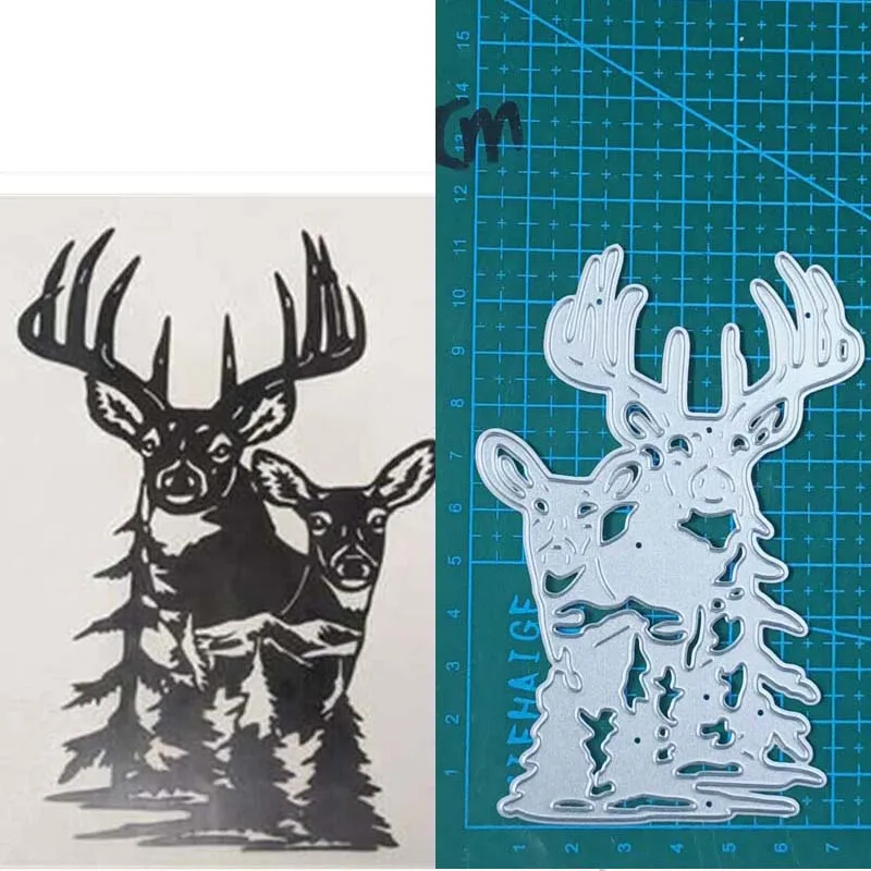 ze metalowe znaczki z świątecznym wzorem zwierzęcym renifera do scrapbookingu dekorowanie gilotyna papieru formy dźwigni w...