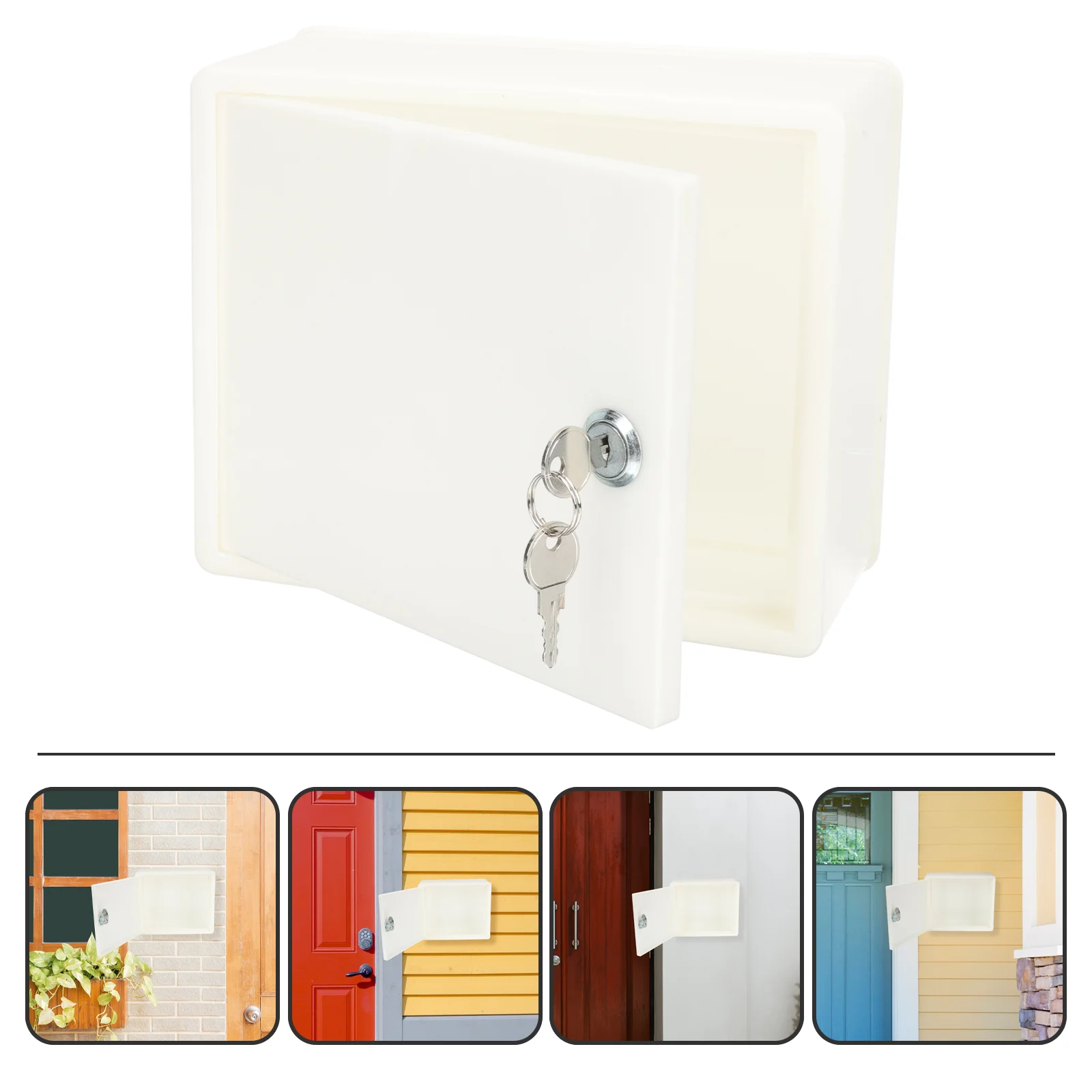

Box Mailbox Letter Wall Mount Mail Suggestion Locking Outside Boxes Lockdonation Hangingstorageballot Mailboxeslockable Retro