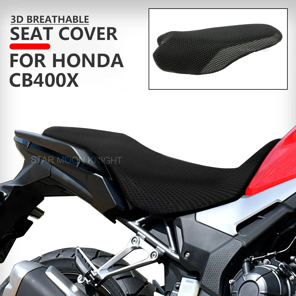

Motorcycle Accessories Anti-Slip 3D Mesh Fabric Seat Cover Breathable Waterproof Cushion For Honda CB400X CB 400 X CB 400X