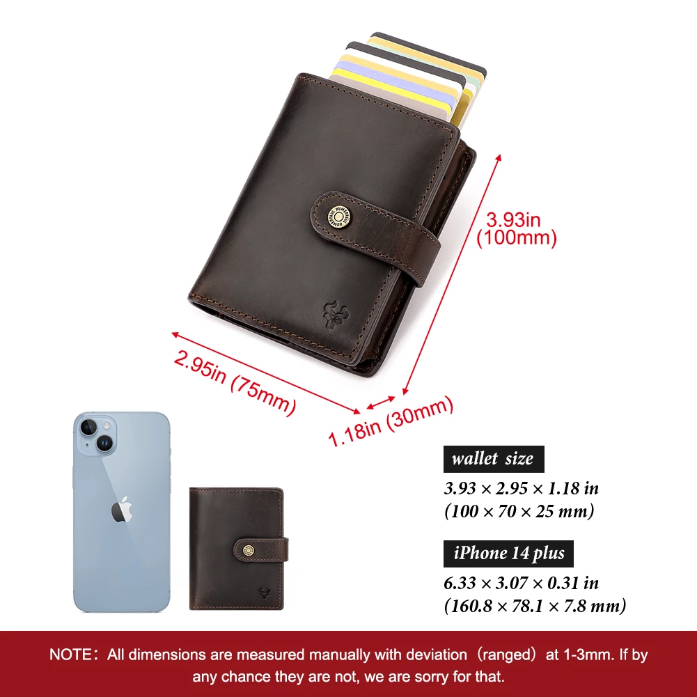 RFID Anti-theft ID Credit Card Holder Minimalist Porte Carte Double Aluminium Smart Push Wallets Pocket Case for Cards and Coins