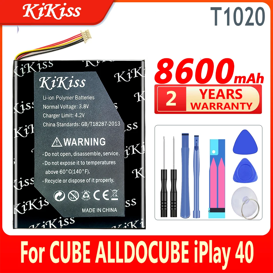 Мощная батарея 8600mAh KiKiss T1020 для CUBE ALLDOCUBE iPlay 40 iPlay40 Tablet батарейки для ПК