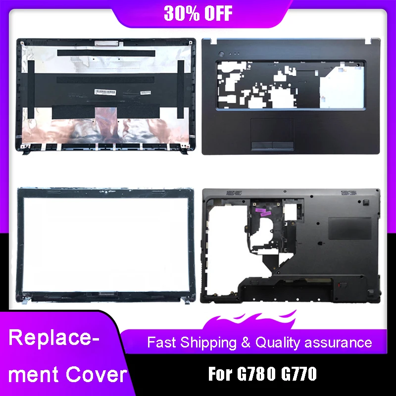 

New Laptop LCD Back Cover For LENOVO G780 G770 Series Front Bezel Palmrest Upper Bottom Base Case Replacement Rear Lid Black