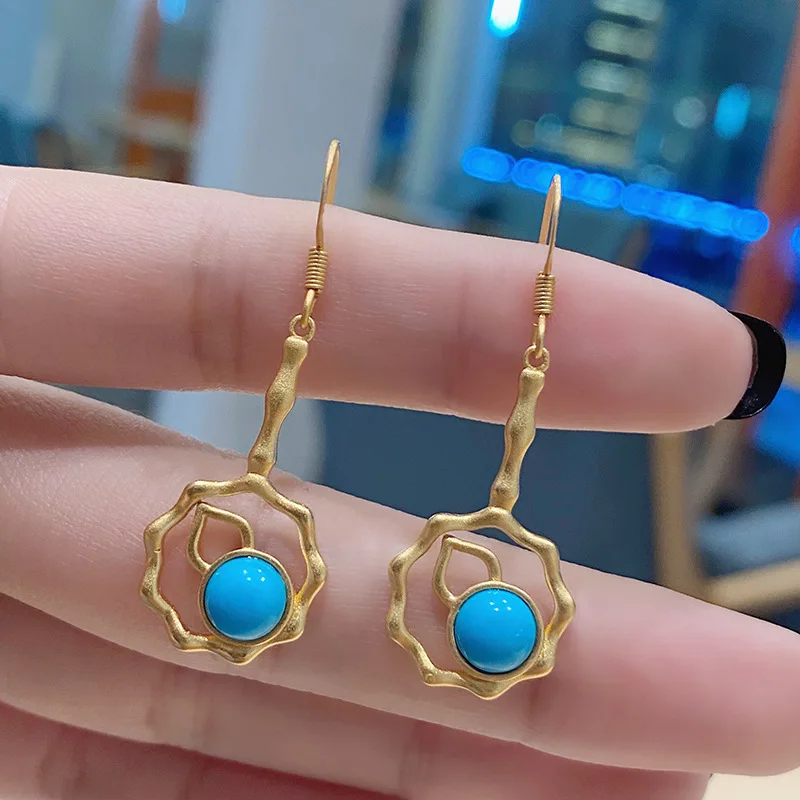 

Винтажные серьги-подвески в виде тыквы из нефрита, в китайском стиле