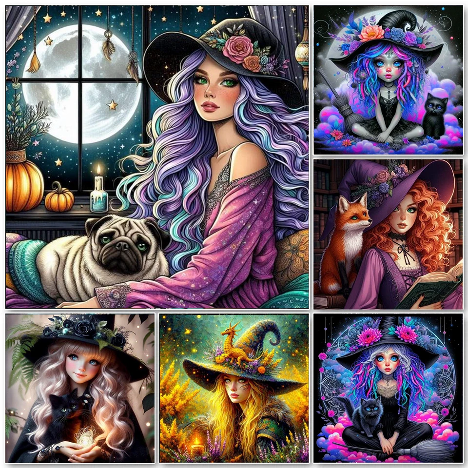 Алмазная живопись FANQING Мультфильм девушка