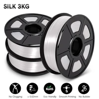 sunl 3d printing filament pla silk filament 3kg for 3d printer with spool colorful eco friendly material to diy artwork printing