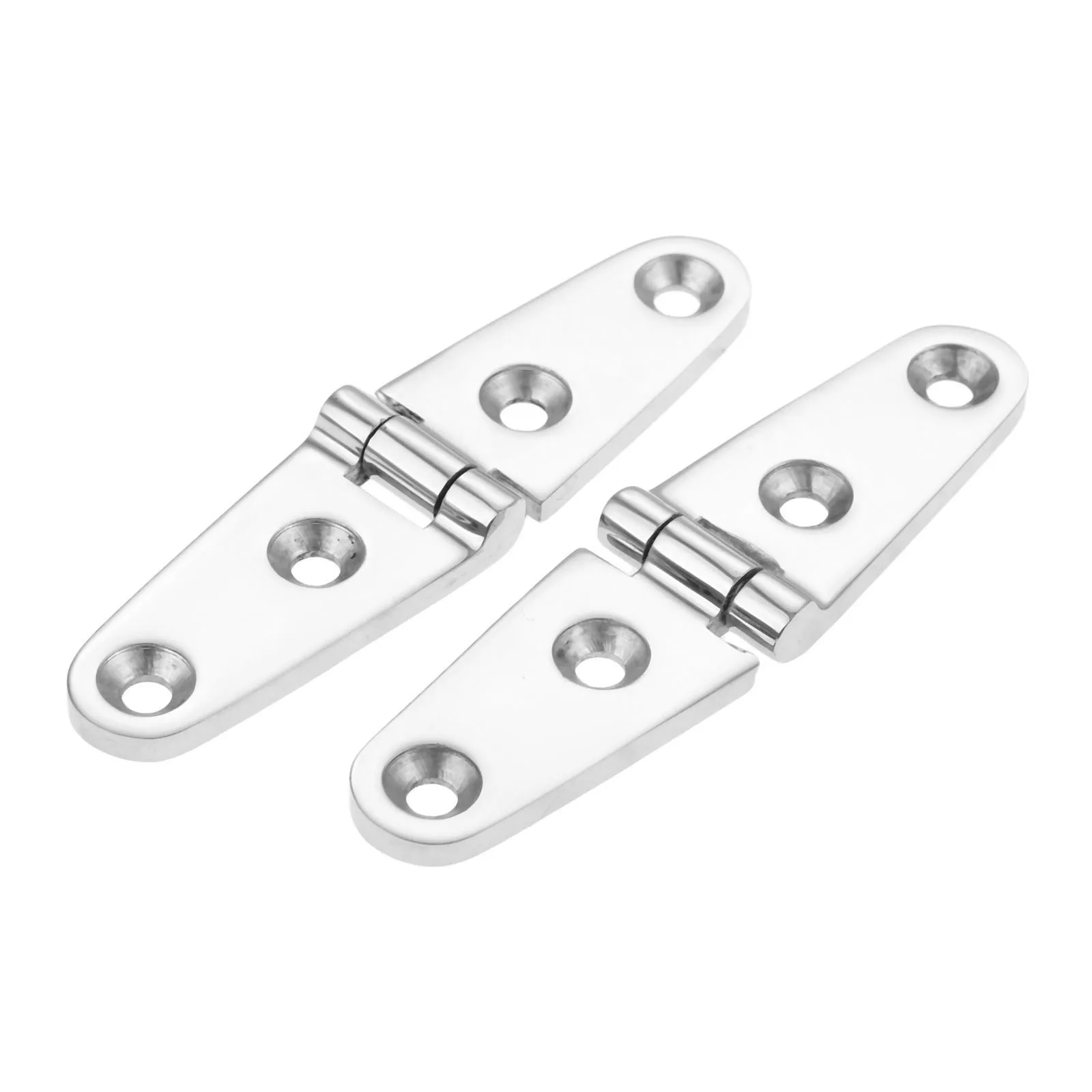 

2Pcs Marine Grade 316 Stainless Steel 4 Holes Boat Cabin Hatch Cabinet Deck Door Stamp Strap Hinge Fit Watercraft Boat Yacht