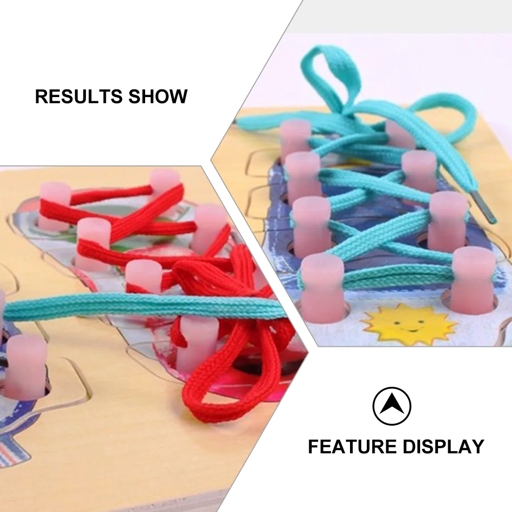 Игрушки для дошкольников деревянные шнурки малышей обучающие детские кроссовок