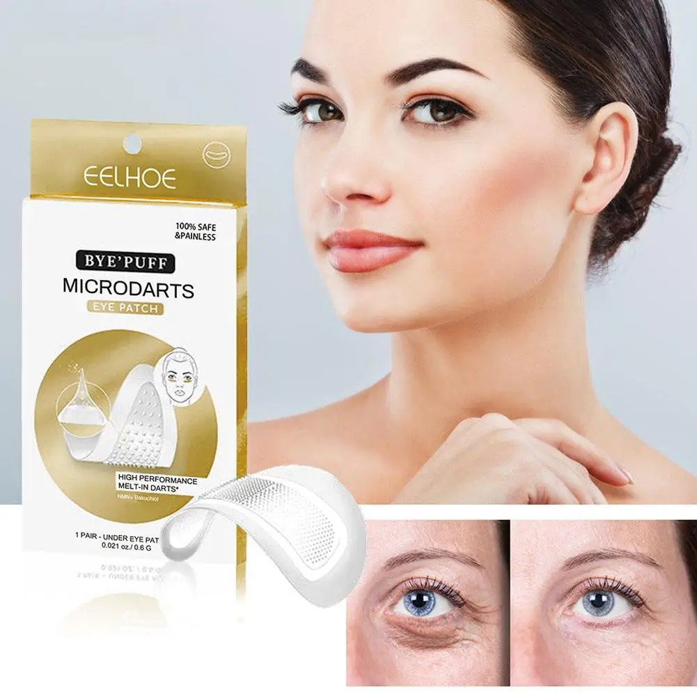 

1 Pair-Micro-needle Under Eye Patch For Wrinkles Fine Lines Removal Hyaluronic Acid Eye Mask Dark Circle Puffiness Eye Pads
