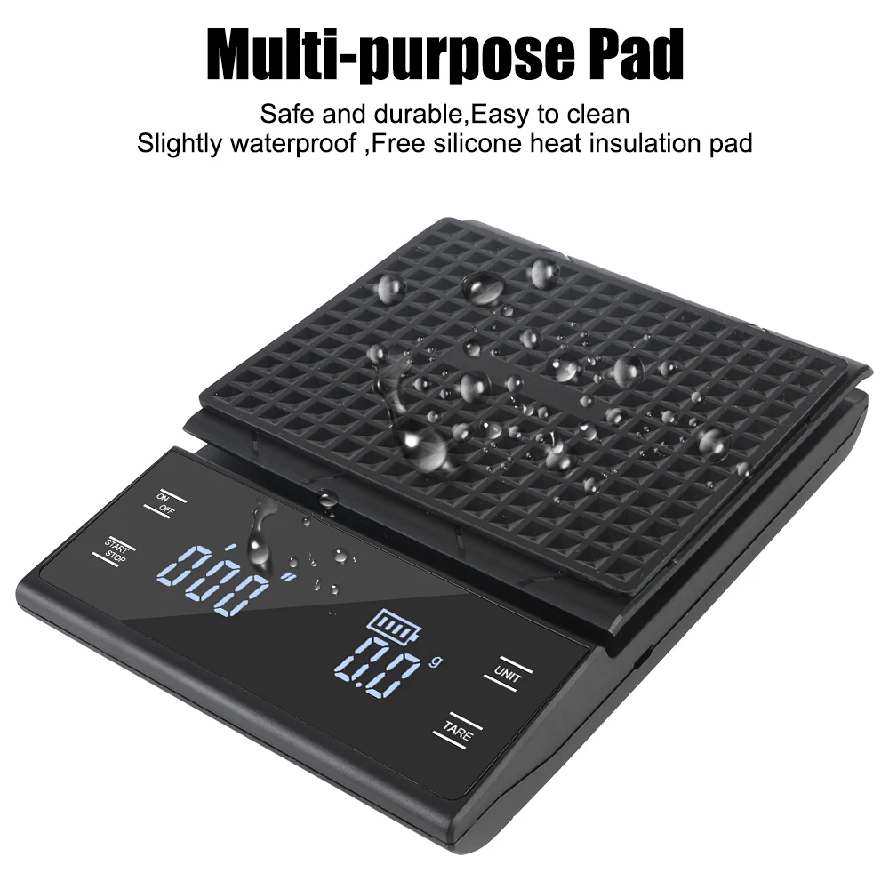 Цифровые Кухонные Весы 3 Кг/0 1 Г С Автоматическим Таймером Type-C Перезаряжаемые