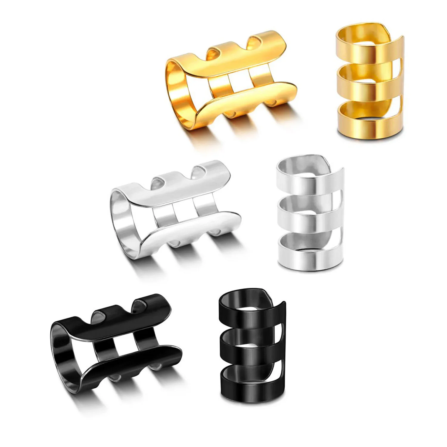 

3 Pairs Earcuffs for Men Stainless Steel Clip on Cartilage Helix Ear Cuffs Non-Piercing Punk Earrings Women