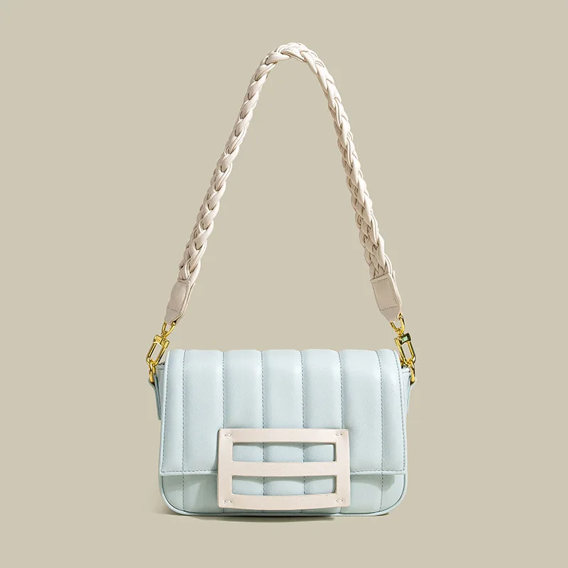 Small Square Bag Woven Shoulder Straps Designed By Minority Women's New Cross Body Bag In Autumn 2023 Women Purse And Handbags