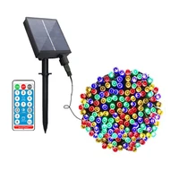 12m102m solar led string light remote control christmas garland fairy lights solar powered outdoor holiday light decoration
