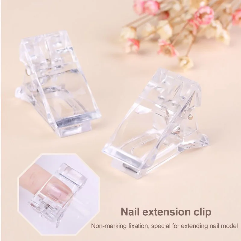 Прозрачный акриловый зажим для ногтей типсы маникюра зажимы наращивания гель