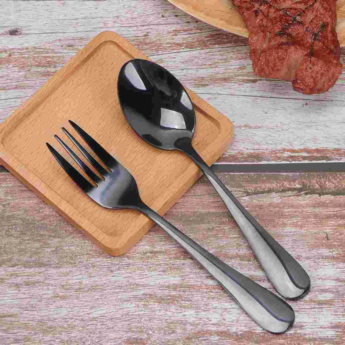 

8 Smothies Spoon Stainless Steel Mixing Spoons Dinner Fork Cutlery Spoons And Forks Set Shake Spoon