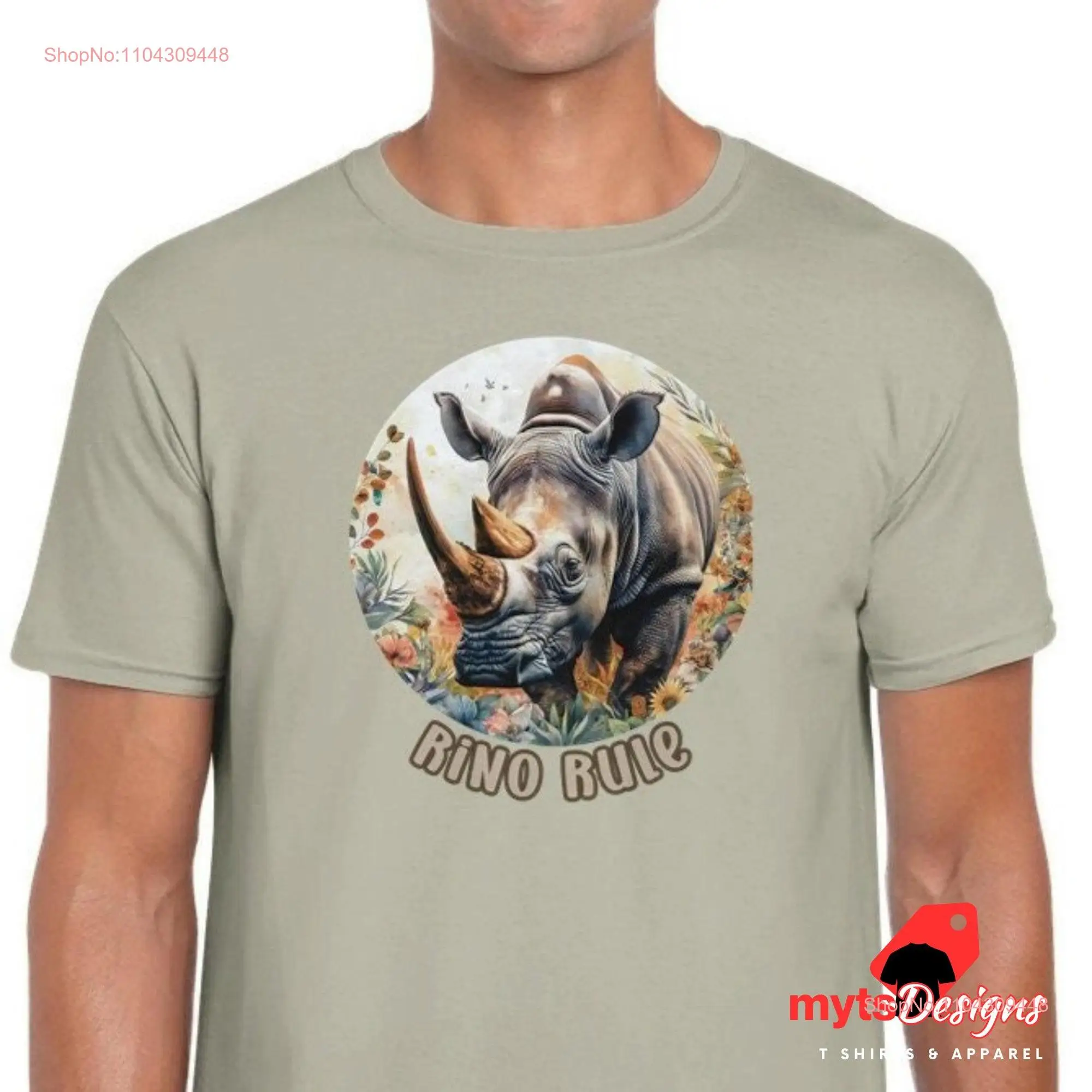 Футболка Rino Rule Nature Wilderness Motivational GifT с длинными или короткими рукавами