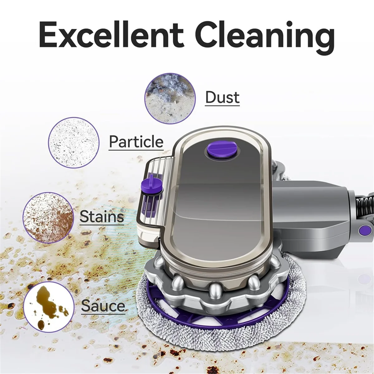 Высокоэффективная уборка для пылесосов V7 V8 V10 V11 V15 Швабра сухой и влажной уборки с