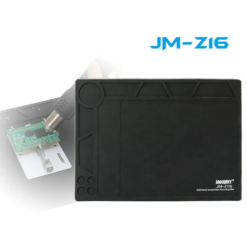 Фото Антистатический теплоизоляционный ремонтный коврик ALIM-JAKEMY JM-Z16 из силикона для электроники - 359X260 мм №4