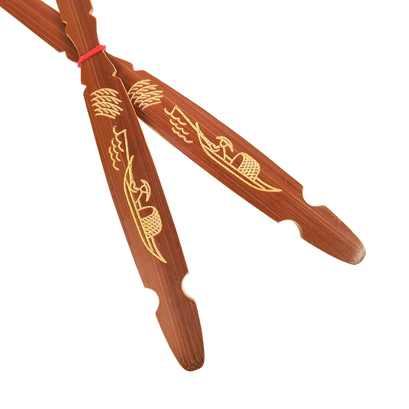

Аксессуары для инструментов FLOFAIR Dulcimer, рыболовный узор для пожилых людей, материал бамбука Qin, ручная работа, ключи, молоток Qin