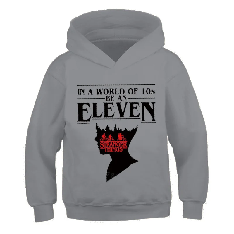 Детская толстовка с капюшоном и принтом очень странные дела |