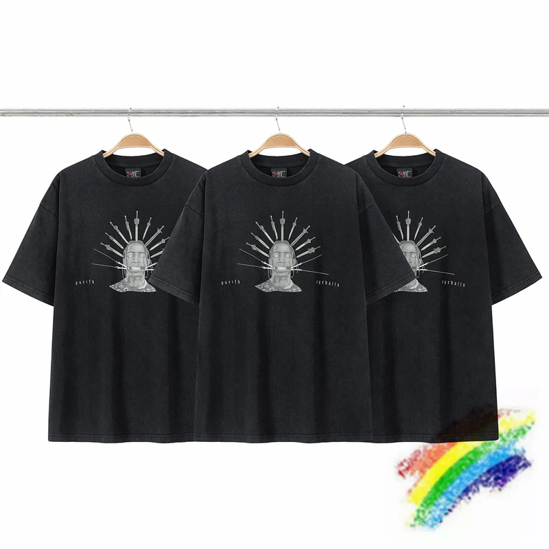 

2023ss Vintage Washed T-Shirt Men Women High Quality Oversized T Shirt Tops Tee