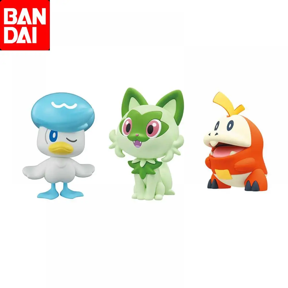Bandai Original Pokepla Quick!! Pokemon Fuecoco Quaxly Sprigatito аниме фигурку игрушки для мальчиков и