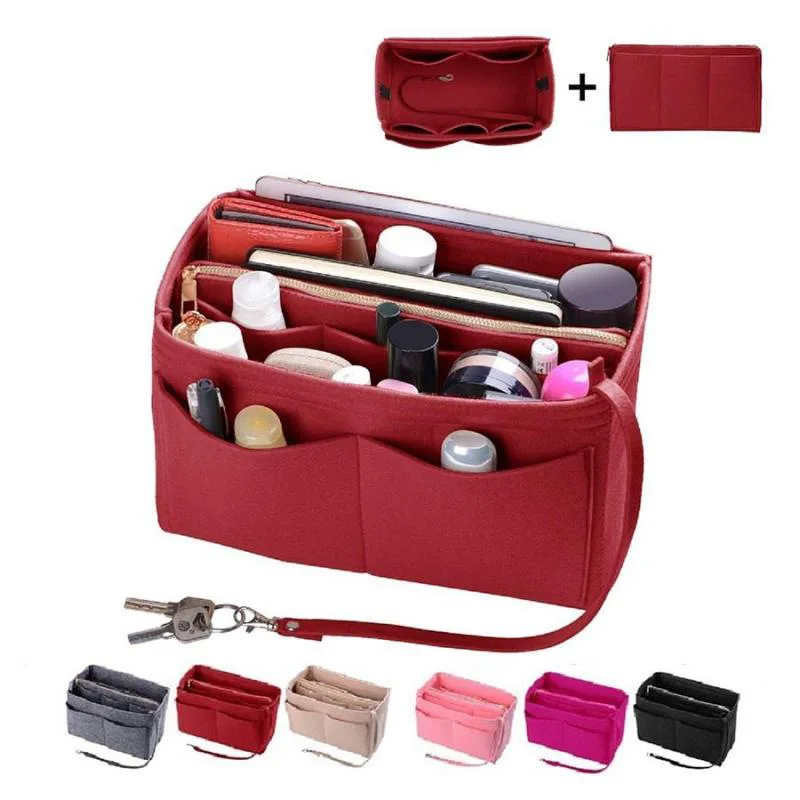 

Fits For speedying30/35/40 Felt insert Organizer Makeup Handbag travel organizer Inner Purse Cosmetic bag 2022