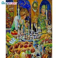 gatyztory diy pictures by number landscape kits drawing on canvas painting by numbers landscape hand painted picture art home de