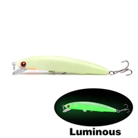 8cm 8g luminous minnow fishing lures night fishing baits 6 hooks artificial hard crankbaits bass fishing swimbait minnow lure