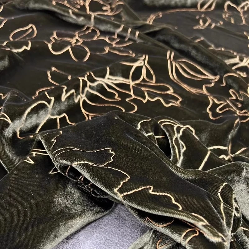 Модная Высококачественная классическая серия шелковая бархатная ткань с