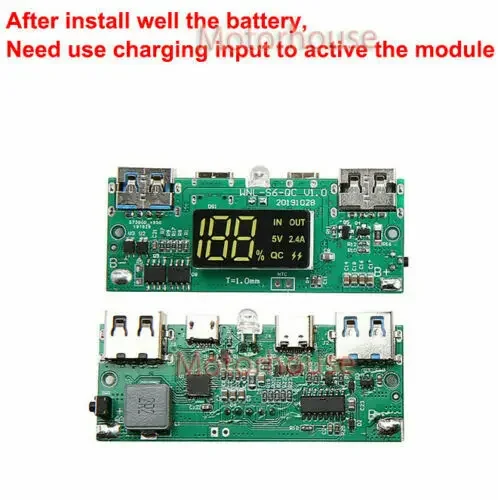 2A QC 3 0 PD 5 В 9 12 Type-C литий-ионный аккумулятор 18650 быстрое зарядное устройство DIY Power