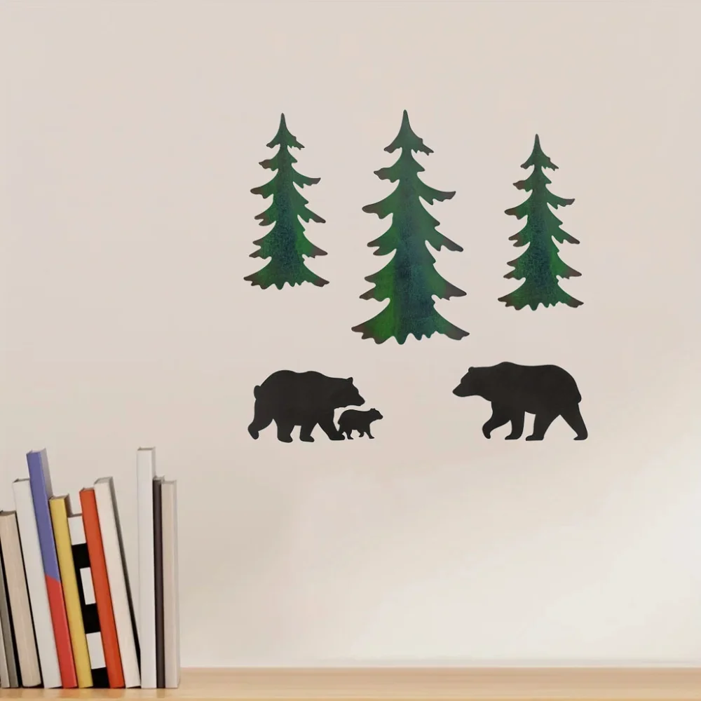 Очаровательный Набор Из 5 Предметов Металлическая Настенная Скульптура С Лесным